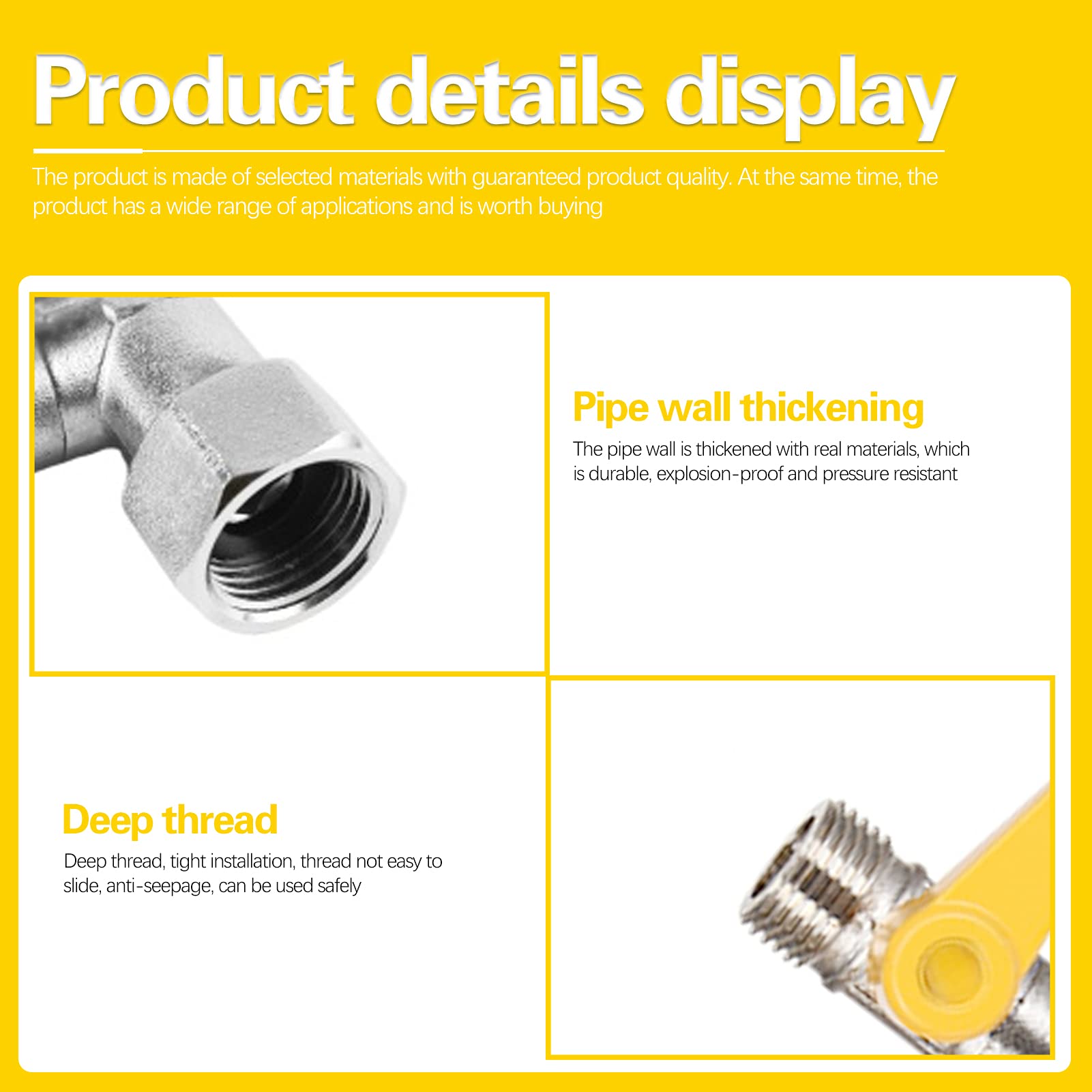 Vanne RéPartiteur 2 Voies, 1/2" Vanne De Gaz Distributeur 2 Voies En H Avec 2 Robinet D'ArrêT, Raccord Vannes De Commutation Robinet Inverseur Diviseur De Tuyau Pour Douche, Lave-Linge, Arrosage