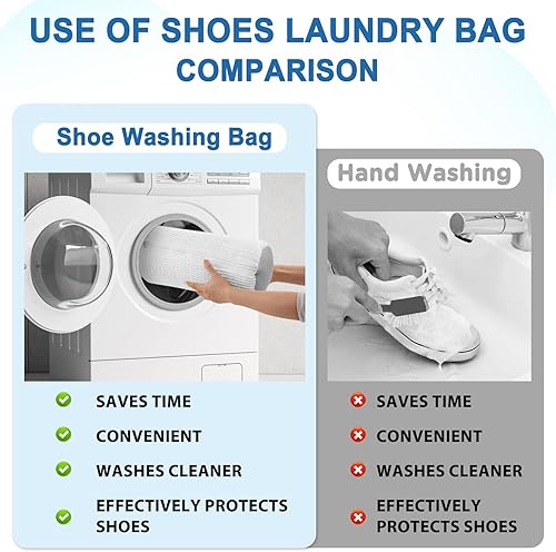 Miniatura 7 de Shoe Washing Machine Bag,Shoe Laundry Bags for Sneakers, Reusable Shoe Cleaning Bag for All Shoe Sizes