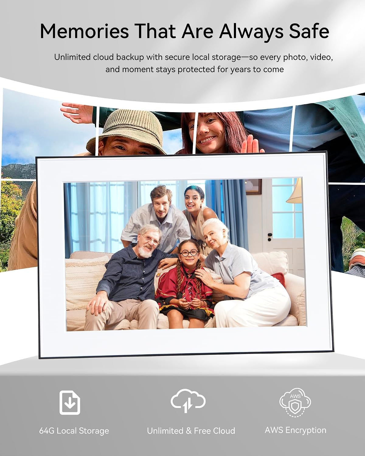 AI Magic Frame,10.1" Digital Picture Frame with AI Photo Motion,1080P Full HD Touchscreen WiFi Photo Frame,Old Photo Alive,Unlimited & Free Cloud Storage,Heartfelt Gift for Family & Loved Ones