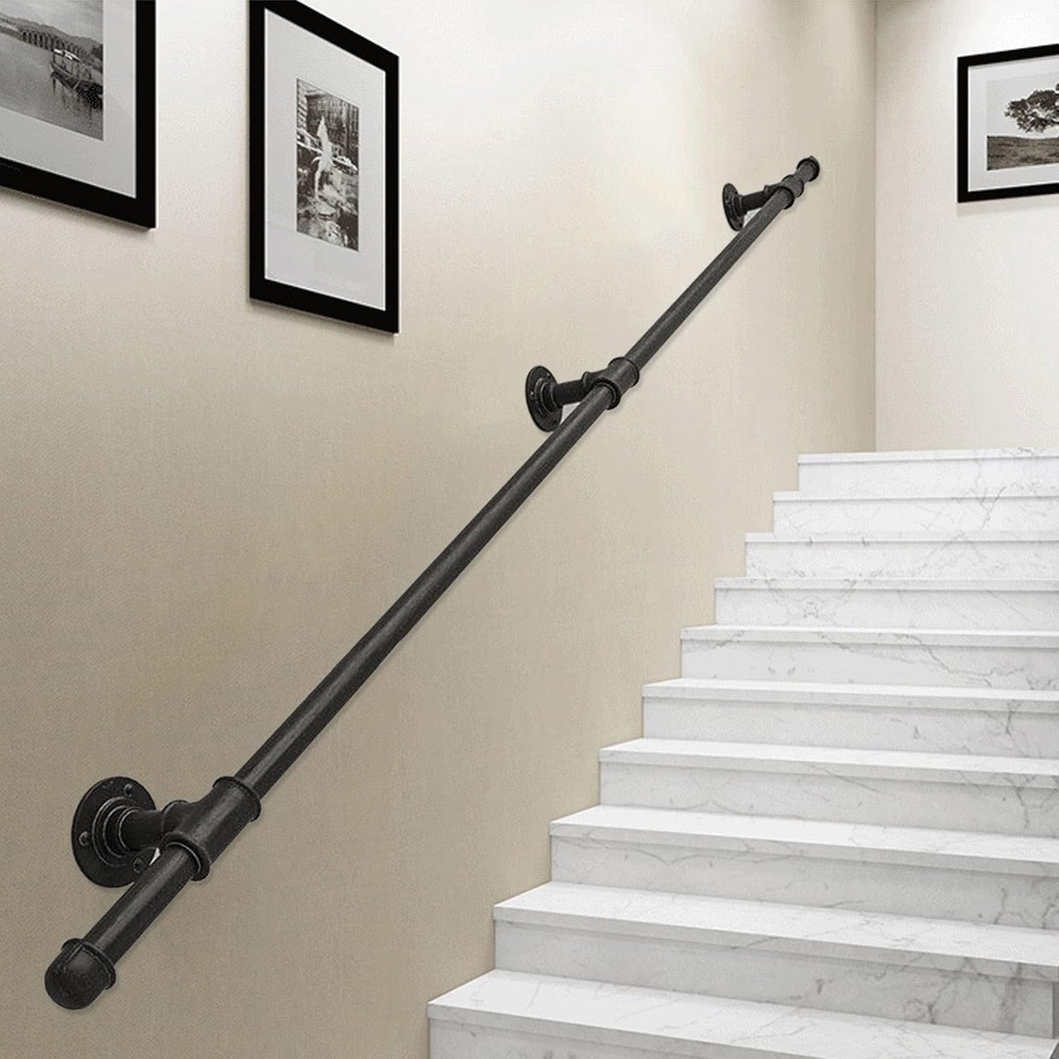 CLZZZ Black Stair Railing Indoor Staircase Handrail