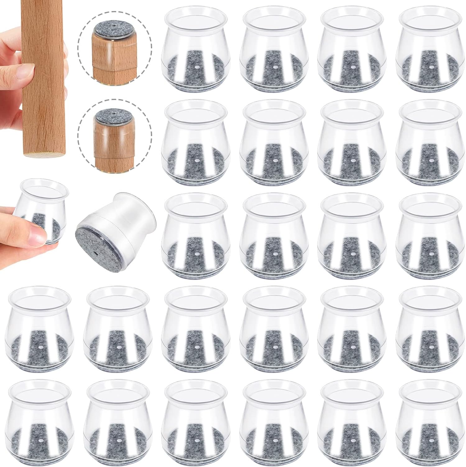 Chair Leg Floor Protectors Small, Table Chair Leg Protectors for