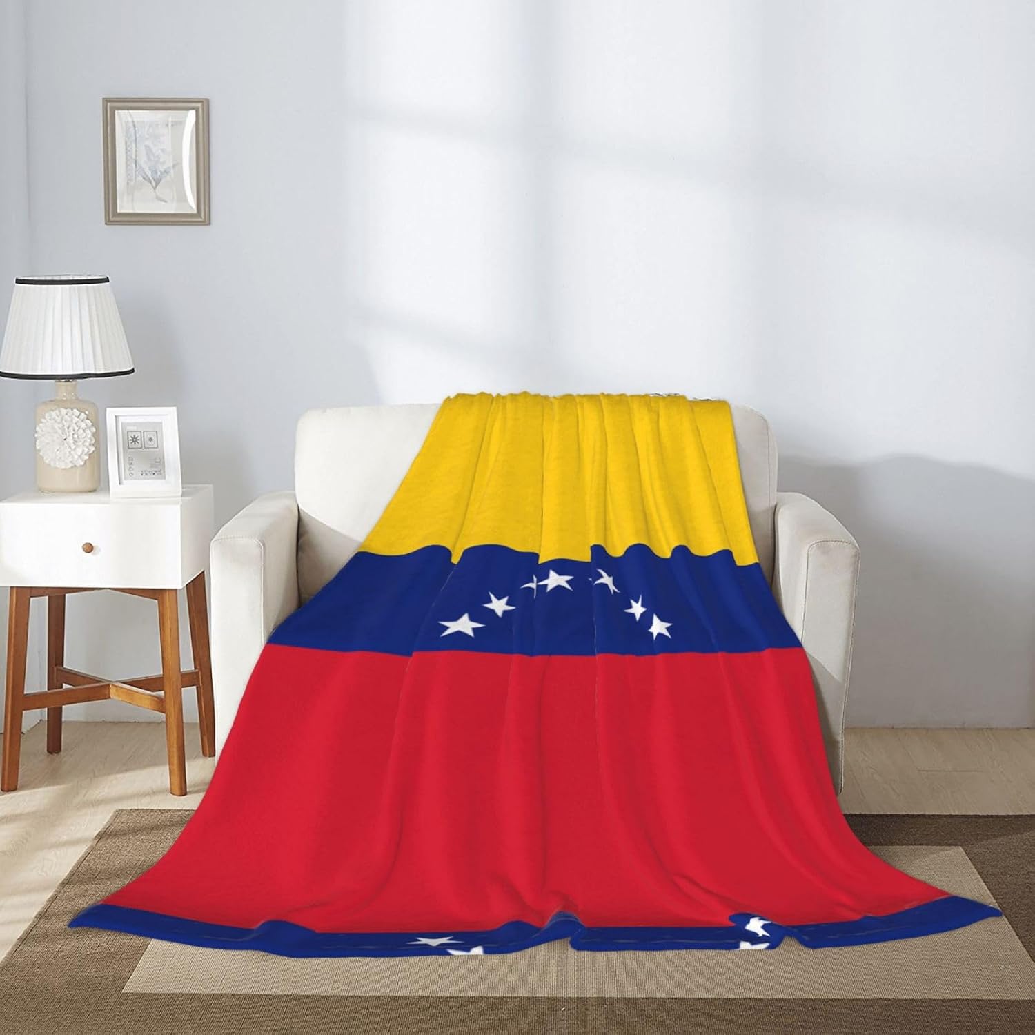 Flag of Venezuela Decorative Gift Blanket, Sofa Bed Living Room Camping Travel Blanket (50 * 40 inches), Flannel Children's Blanket,
