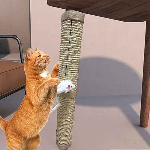 Miniatura 5 de Protector de patas de mesa para arañazos para gatos con sisal natural y una bola para proteger muebles, regalo para mascotas y gatos