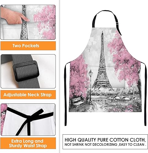 Miniatura 3 de Britimes Lindos delantales para mujer, para el hogar, cocina, hornear, jardinería, 25 delantales con babero, regalos divertidos