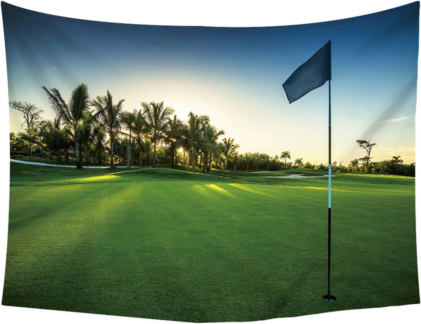 Terrain de golf grande tenture murale style sportif salon 200x300 - 8