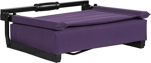 Miniatura 13 de Flash Furniture Asiento de estadio portátil Grandstand para gradas o bancos, silla de estadio acolchada plegable con asa de transporte, capacidad de