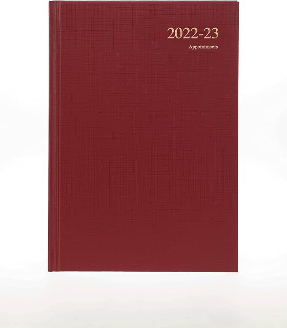 Collins Essential A4 Week to View 2022-23 Mid-Year Diary - Maroon