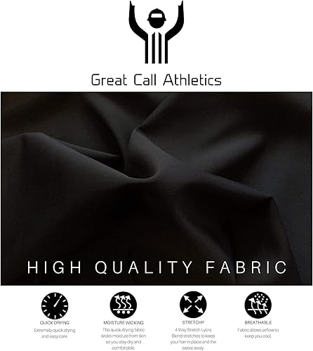 Miniatura 8 de Great Call Athletics  Cubierta de pelo de lucha libre premium  Red de pelo negro elástica de 4 vías para adultos y jóvenes  Cumple con la NFHS