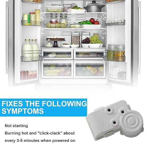 Miniatura 4 de Paquete de 2 compresores de refrigerador de 4 pines PTC Relé de arranque Protector de carga para Haier para Siemens para Hotpoint ZHB35-120P15