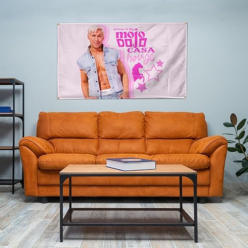 Miniatura 5 de OTIPIE Divertidos tapices de película rosa de 3 x 5 pies, bellamente elaborados, para dormitorio, dormitorio universitario o sala de estar,