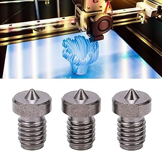 Bocais de impressora 3D, acessórios de impressora de boa durabilidade, bocais de impressora 3D de aço endurecido de 50 graus para ferramenta de reparo masculina (0,2 mm)