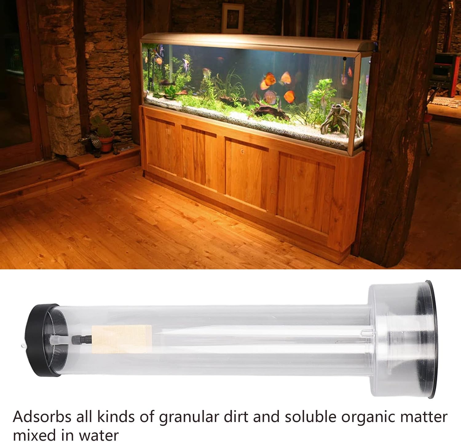 Aquarium Protein Skimmer, Energy Saving Pneumatic Fish Protein Filter Uniform Bubble for Seawater