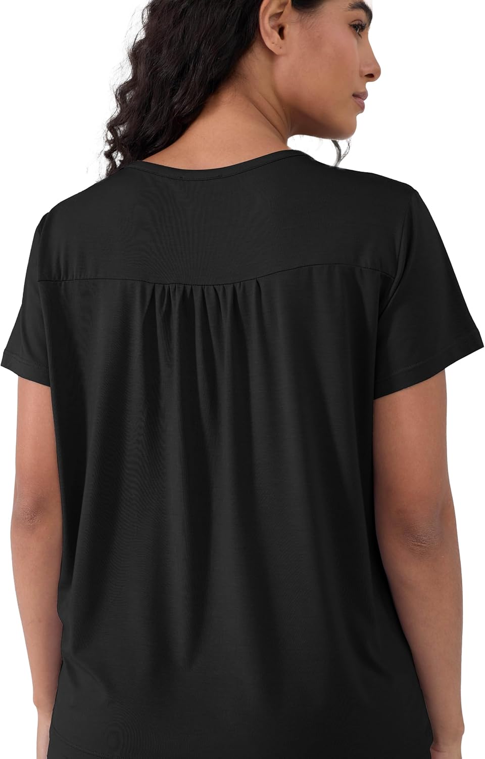 Joyaria Cooling Pajamas Bamboo Viscose PJs Bermuda Shorts Set Women Henley Neck Summer Moisture Wicking Sleepwear - Image 6