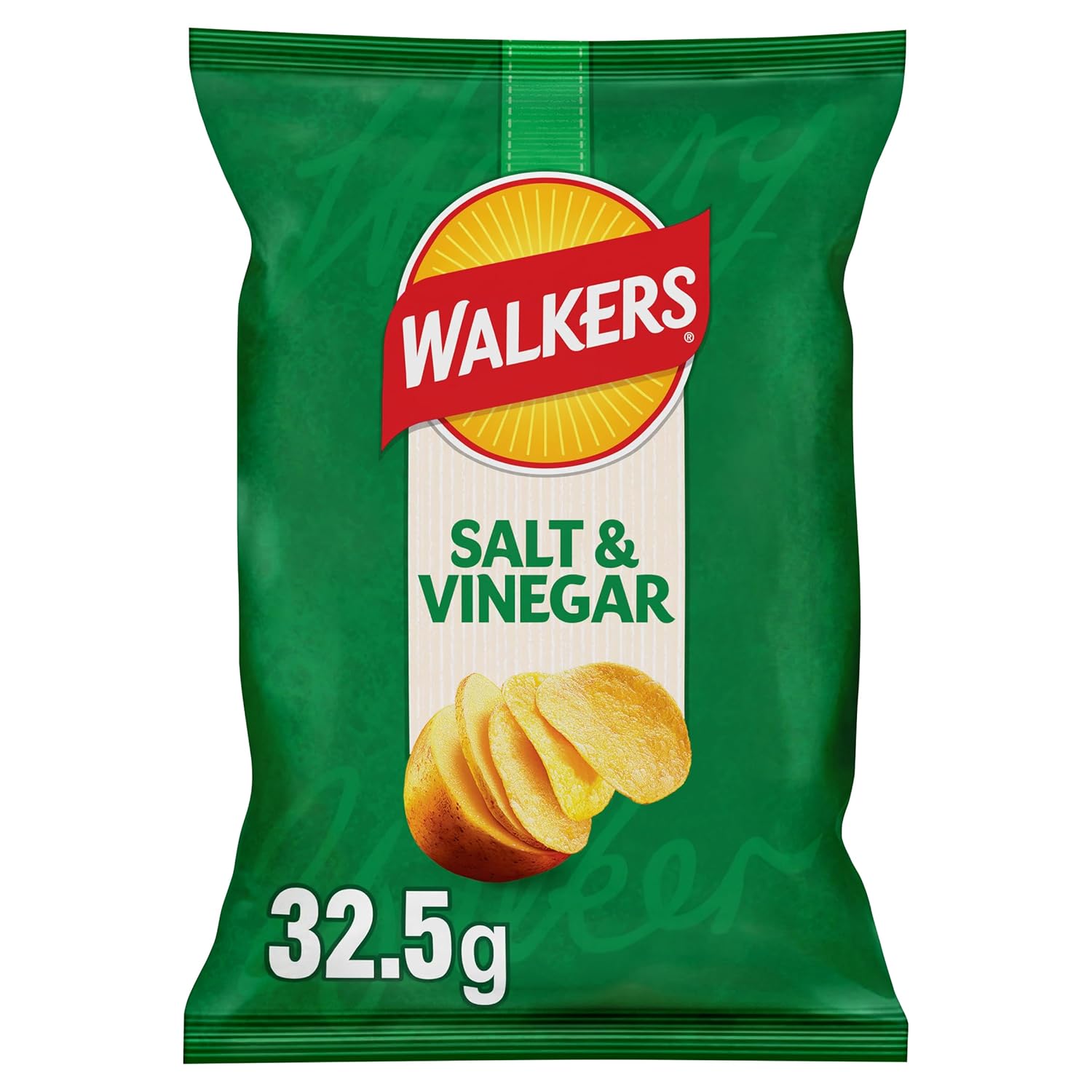 Walkers Salt and Vinegar Crisps, 32.5 g (Case of 32)