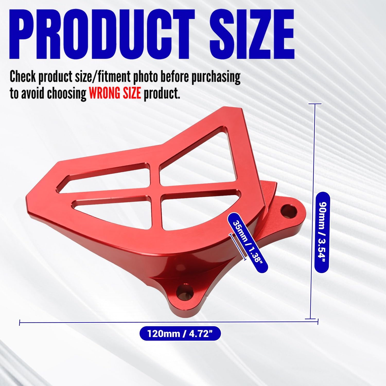 Canitu Front Sprocket Guard Cover,CNC Billet Aluminum Engine Sprocket Cover Engine Case Saver Guard Protector Crankcase Protection for Yamaha YZ125 1993-2004 (RED)