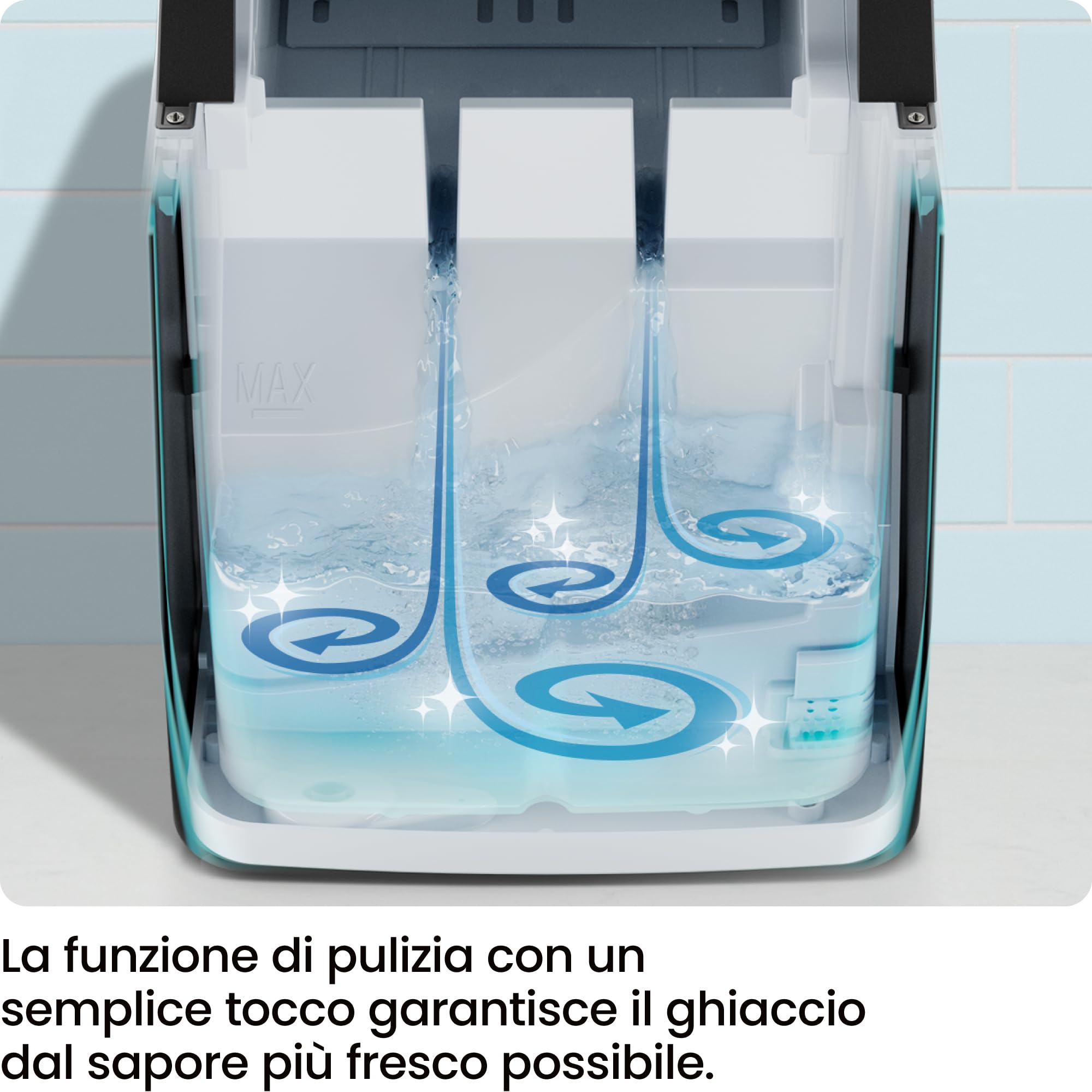 Iceman Macchina del Ghiaccio 10 kg/24h, 9 Cubi in 7 Min, Doppia Dimensione | portatile, autopulizia, per casa, cucina, ufficio e feste, paletta inclusa