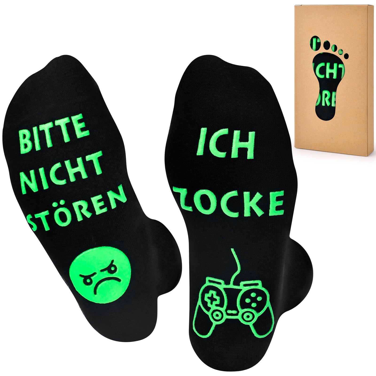 Weihnachtsgeschenke für Männer,43-46 Socken,Geschenke für Männer Gamer | 90 % Baumwolle, 7 % Polyester, 3 % Elasthan，Weihnachtsgeschenke für Papa Opa Ihn zum Geburtstag Vatertags