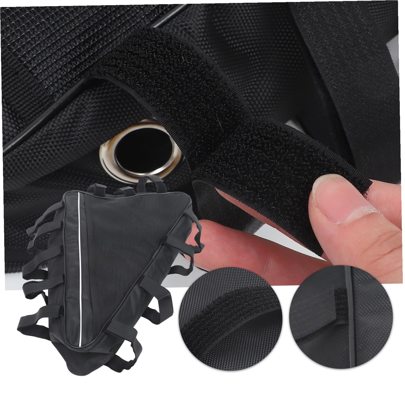 Borsa Triangolo Bici 693, Grande Capacità, Oxford Nero