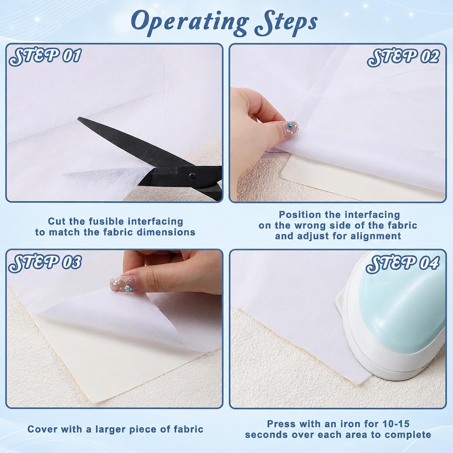 Heavy Weight Fusible Interfacing for Sewing Fabric 39'' x 78''