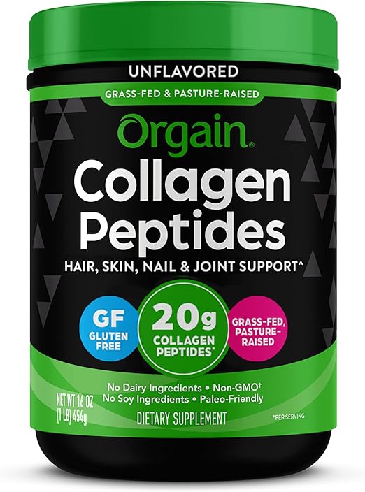 Orgain Grass Fed Pasture Raised Hydrolyzed Collagen Protein Powder