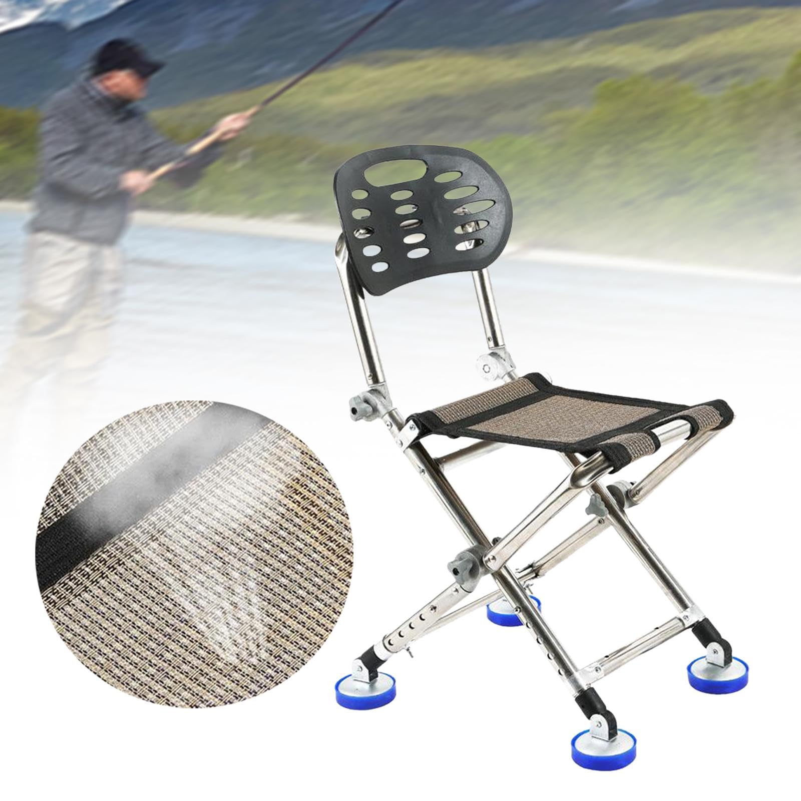 Perfeclan Angelstuhl, Strandstuhl, 150 kg, robuster Sitz, tragbar, langlebig, Campinghocker, zusammenklappbar, mit Rückenlehne für Outdoor- und