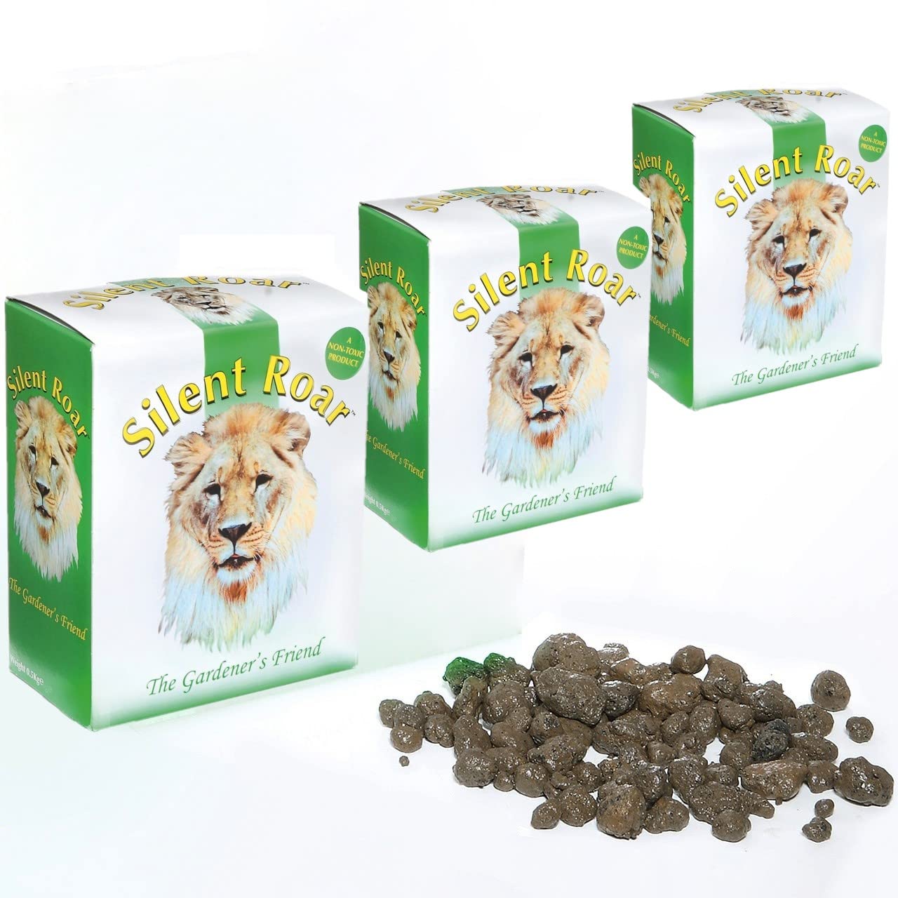 3 x Silent Roar Cat Repellent 500g | Lion Manure | Deterrents for Your Garden | Stop Unwanted Visitors