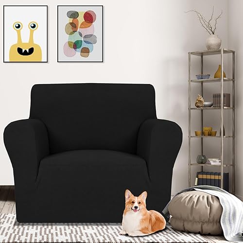 Miniatura 117 de MAXIJIN Funda súper elástica para sofá de 3 cojines, funda universal de 1 pieza para sofá de sala de estar, protector de muebles de elastano, apto