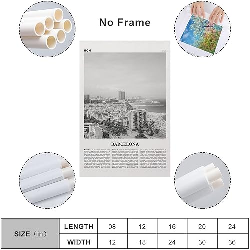 Miniatura 2 de Impresión de Barcelona Playa en blanco y negro, arte de pared de Barcelona, póster de Barcelona, foto de Barcelona, póster de Barcelona, pintura