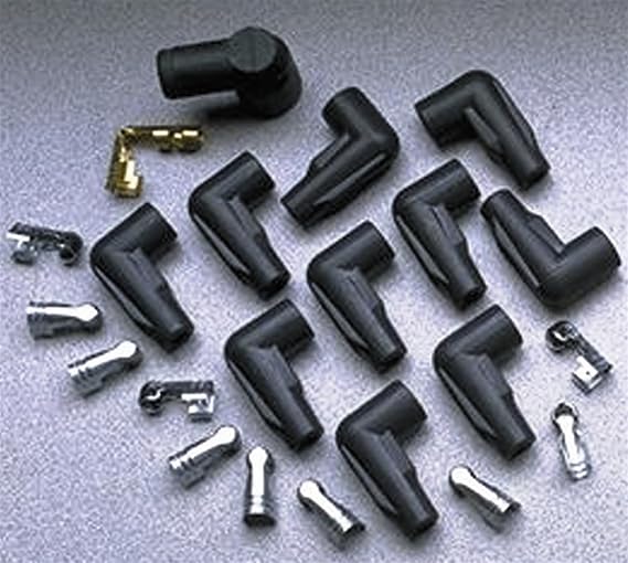 Taylor Cable 46051 Black Low Profile Distributor and Coil Boot/Terminal Kit - Set of 11