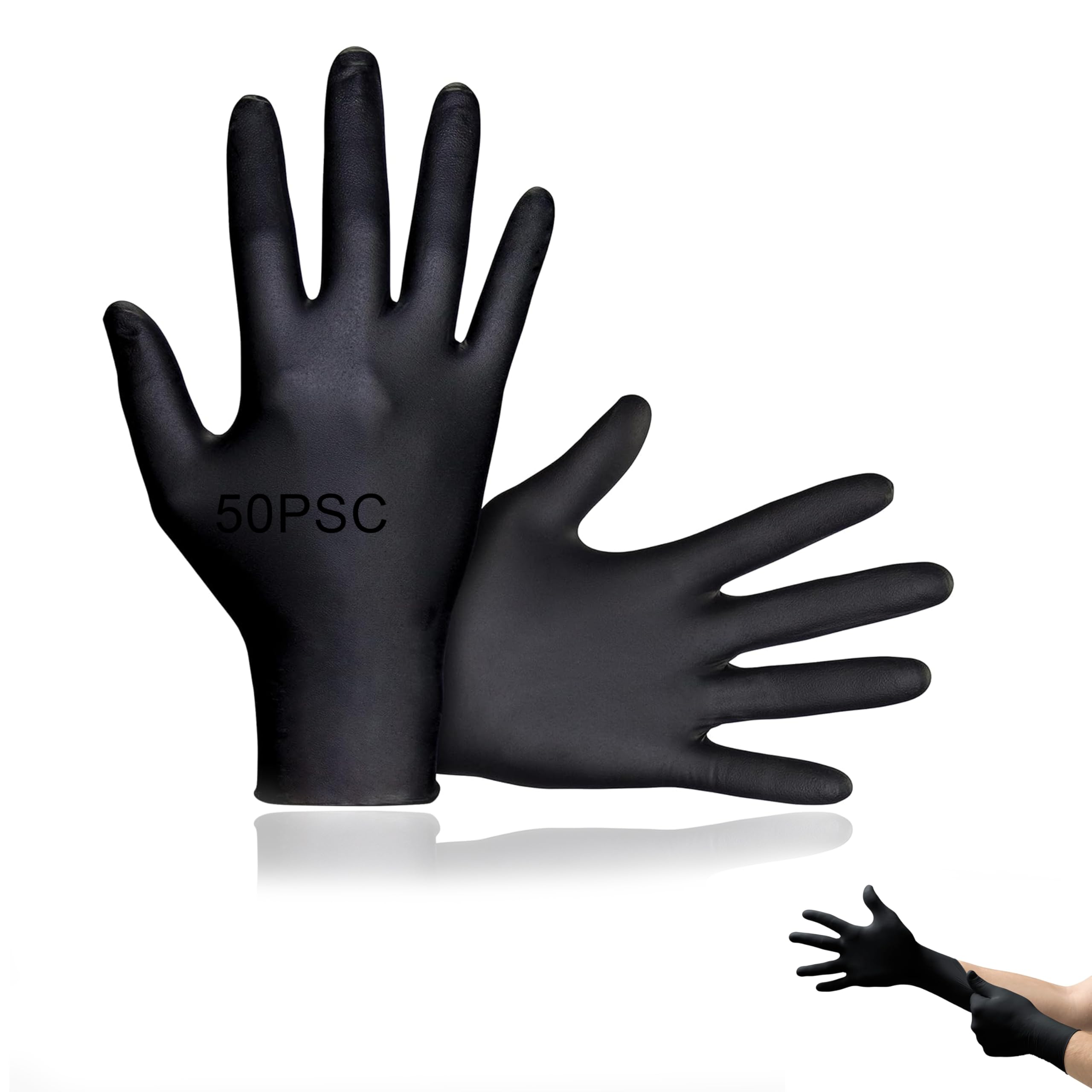 50 Gants De Teinture Pour Cheveux Réutilisables Noirs - Accessoires De Coloration Professionnelle Pour Salon De Coiffure