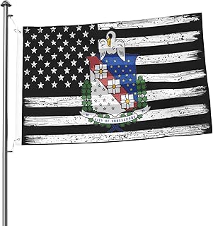 US And Coat Of Arms Of Shreveport, Louisiana Flags 2x3 Outdoor Banner Vivid Colors Double Sided Flag Polyester Outside Patio Lawn Decor