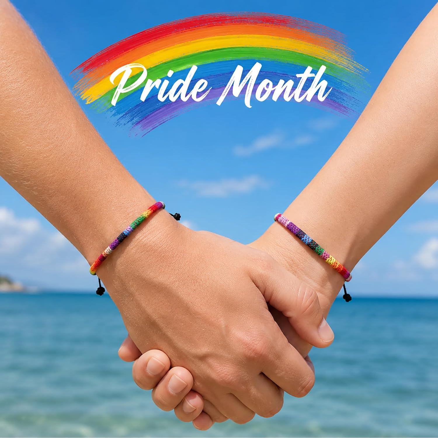 12Pcs LGBTQ Pride Rainbow Braided Bracelets Wrist Anklets Cord Wrap Couples Handmade Rope String Adjustable Friendship Bracelets Boho Ethnic Style Perfect Pride Jewelry Accessories Gift for Women Men