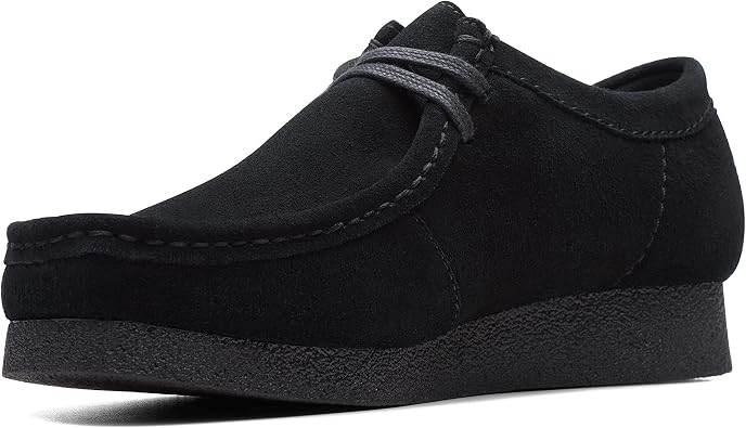 Clarks Mens Wallabee Evo Suede Black Shoes 11 US