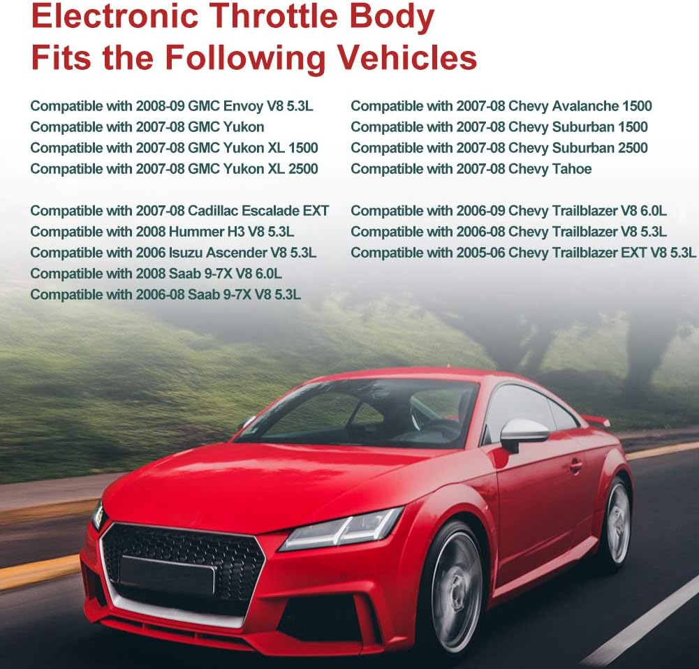 Gеt Chеар Prісе WMPHE Electronic Throttle Body Assembly Compatible with Chevy Avalanche Suburban Tahoe,Chevy Trailblazer,GMC Envoy Throttle Actuator Replace OEM 217-2422 12679524 977-014 Fuel Injection Throttle Body