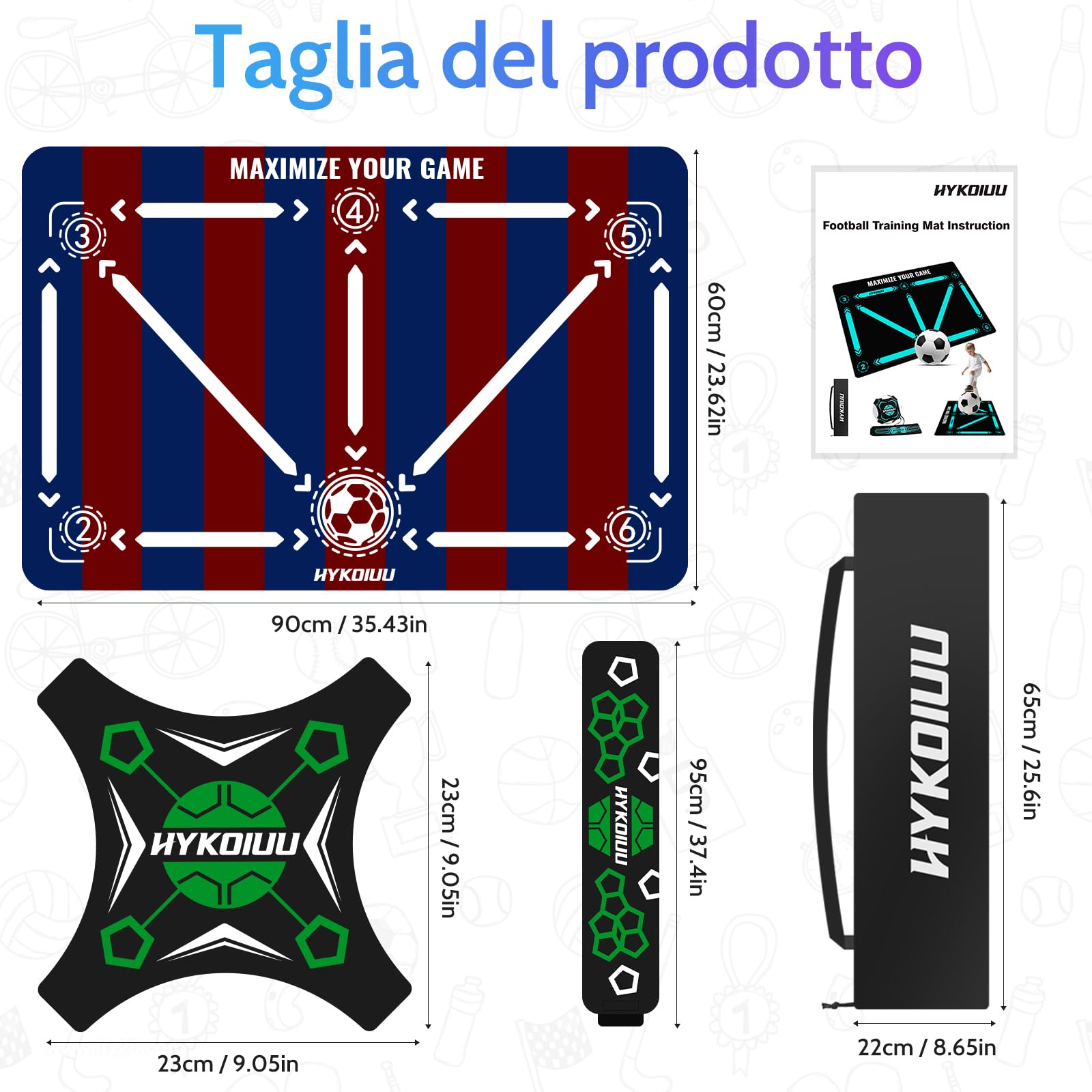 Tappeto Calcio Allenamento Con Soccer Bungee Trainer Tappetino Per Agilità Accessorio Per L'Allenamento Del Calcio Tappeto Da Allenamento Per Il Calcio 60 X 90 Cm Regalo Per Il Calcio Per Bambini