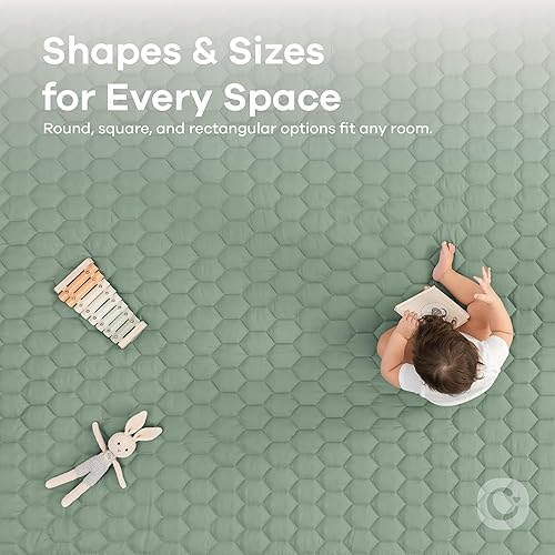 Miniatura 5 de Comfy Cubs Tapete rectangular de juego para niños, grande de 60 x 96 pulgadas, suave, acolchado, con parte inferior antideslizante, diseño de felpa