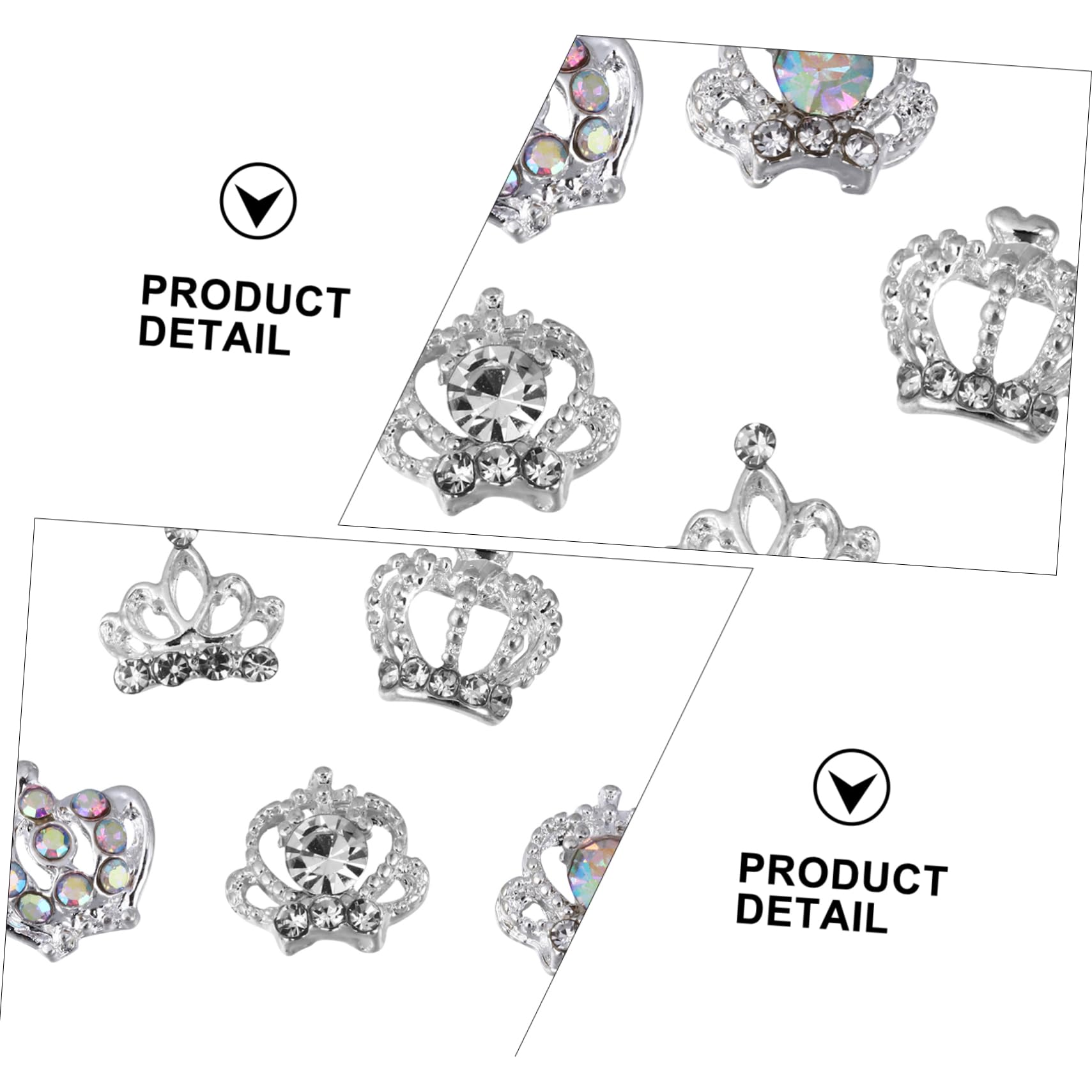 100pezzi Per Unghie Decorazioni Manicure Charms Abbellimenti Per Unghie Rhinestones Per Nail Art Per e Compleanni