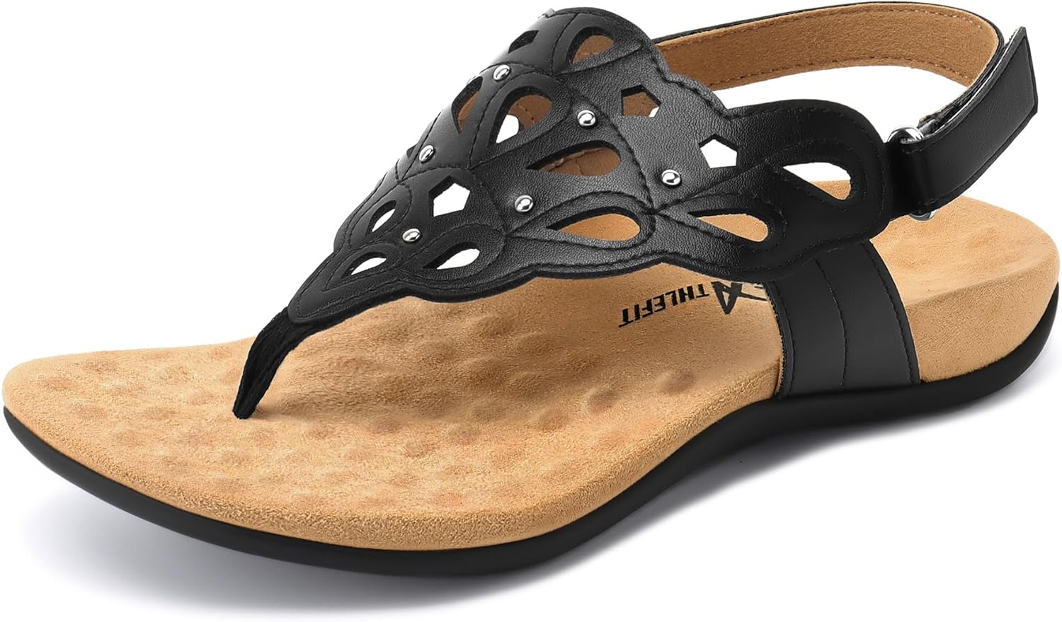 Athlefit Orthopedic Sandals for Women Summer Adjustable Orthotic Thong Sandals with Arch Support