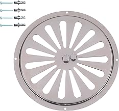 AISI 316 Round Air Vent Grille Adjusted Round Non-Magnetic Air Vent Air Vent Cover Indoor/Outdoor Air Diffuser (Diameter 19.5cm)