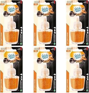 Fresh & More Nachfüllflakons für Duftstecker (6er Pack) Anti-Tabak & Orange, 19ml