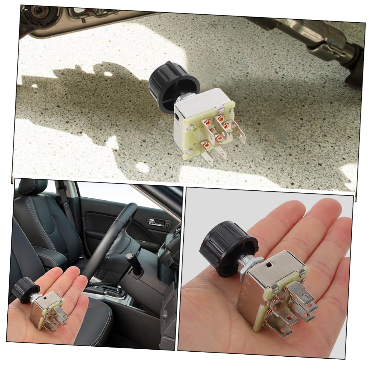Didiseaon 2pcs Car Air Conditioning Blower Motor Switch Rotary 3-Level Airflow Control Knob Universal Automotive Ac Air Switch Replacement