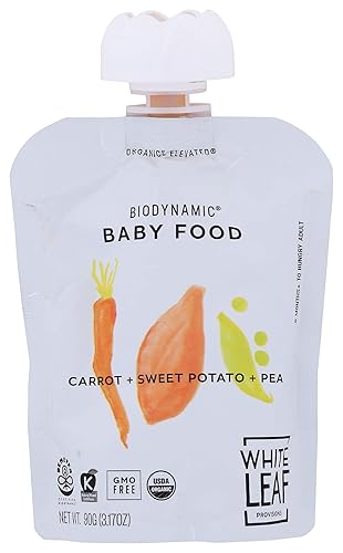 Miniatura 1 de White Leaf Provisions Bebé Alimentos zanahoria dulce patata guisante orgánico 317 onzas
