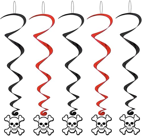 Beistle 500465-Pack whirls pirata 3-Feet 4-inch