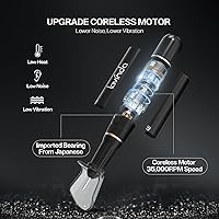 Vista 2 de Lavinda Professional Electric Nail Drill Kit, 35000RPM Cordless Portable Machine for Acrylic Gel Nails, Rechargeable E File With Black Rhinestones