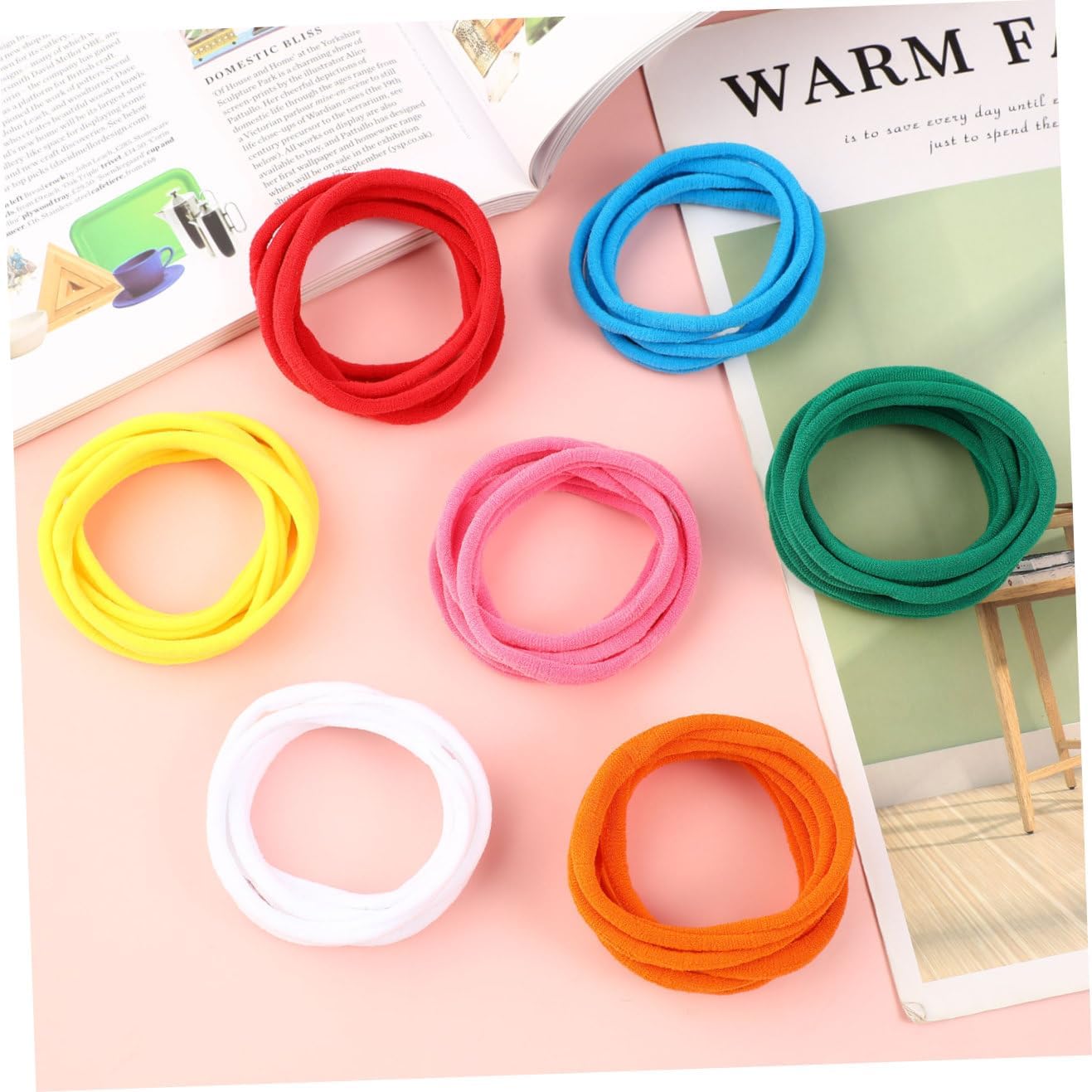 Loom Potholder Loops 288pcs Weaving Loom Refill Loops Elastic Potholder Loom Loops Bulk Weaving Craft Loops DIY Crafts Weaving Loom Supplies (Mixed Color)
