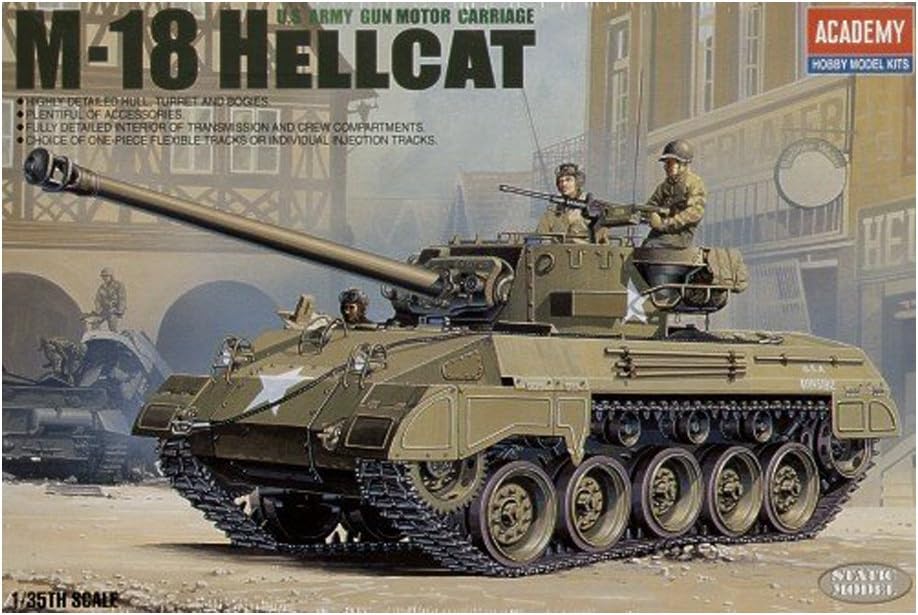 Academy M-18 Hellcat U.S Army 1/35 Plastic Model Kit Europe M 18 Super Hellcat By Academy
