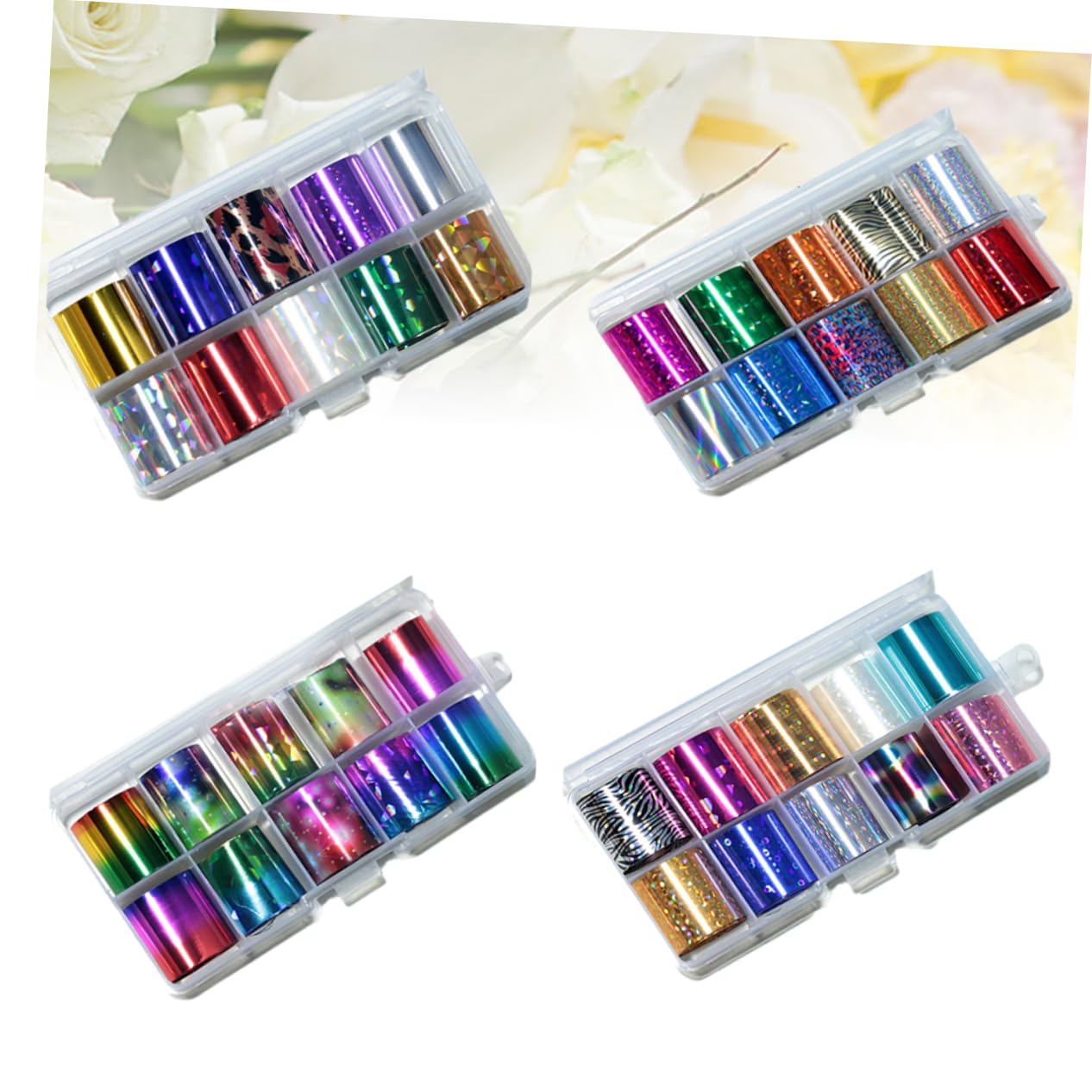 Healeved 12sets Adesivi Per Unghie Auto-adesivi Design Di Stellato Accessori Per Manicure Alla Moda Per Donne e Stili Unici Perfetti Per Eventi e Feste