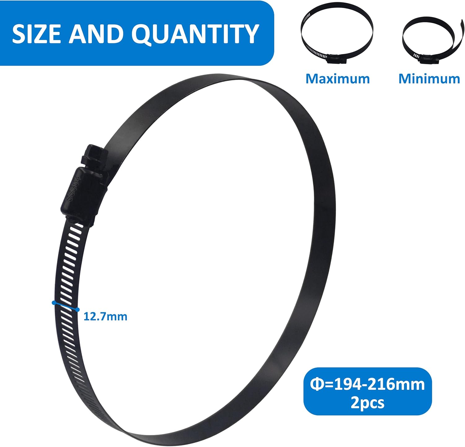 Csőbilincs részletei és méretei