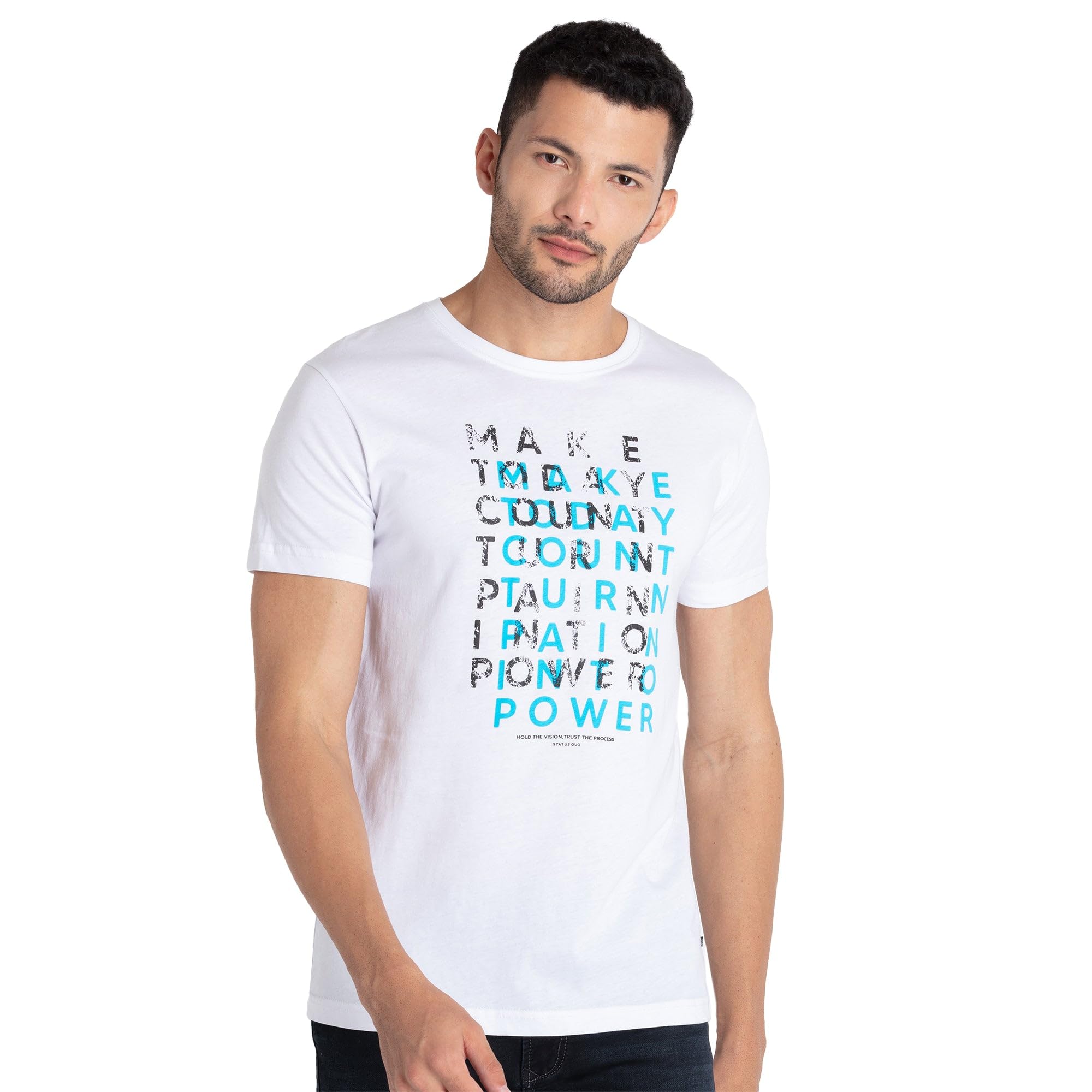 Mens Printed Round Neck T-Shirt-image-36