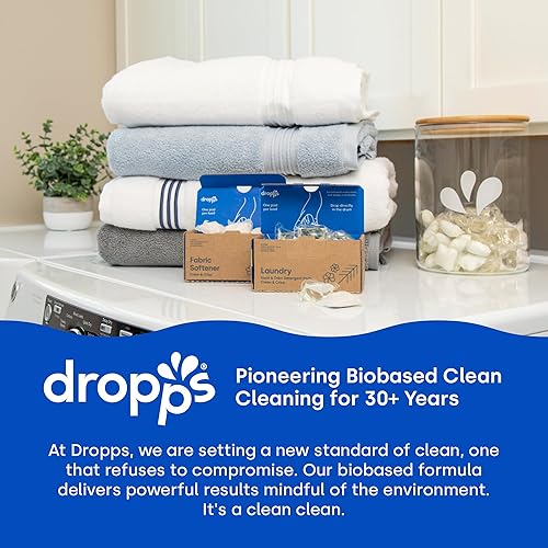 Miniatura 38 de Dropps Cápsulas suavizantes de tela para lavandería, prado de lavanda (64 cápsulas), aditivo para la ropa sucia para suavizar y proteger